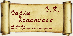 Vojin Krasavčić vizit kartica